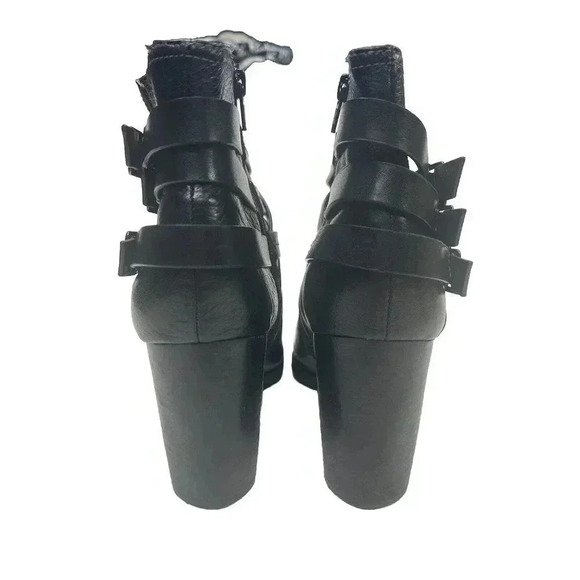 SOFFT Women's Brown Leather Heel Strappy Buckle Zippered Ankle Boots size 10 M - Picture 11 of 11